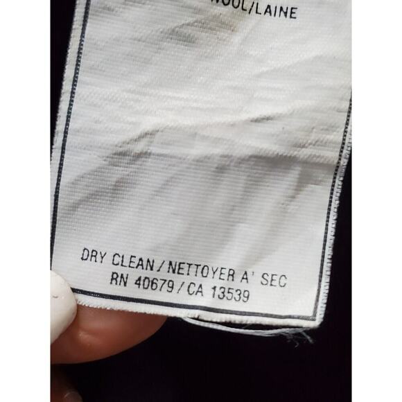 Harve' Benard Women's Gray 100% Wool Long Sleeve Buttons Front Trench Coat XL - Picture 9 of 11